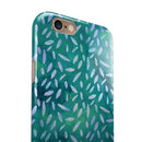 Green and Blue Watercolor Leaves Pattern iPhone 6/6s or 6/6s Plus 2-Piece Hybrid INK-Fuzed Case