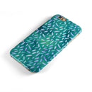 Green and Blue Watercolor Leaves Pattern iPhone 6/6s or 6/6s Plus 2-Piece Hybrid INK-Fuzed Case