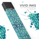 Green and Blue Watercolor Leaves Pattern - Premium Decal Protective Skin-Wrap Sticker compatible with the Juul Labs vaping device
