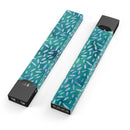 Green and Blue Watercolor Leaves Pattern - Premium Decal Protective Skin-Wrap Sticker compatible with the Juul Labs vaping device