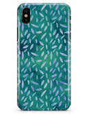 Green and Blue Watercolor Leaves Pattern - iPhone X Clipit Case