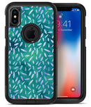 Green and Blue Watercolor Leaves Pattern - iPhone X OtterBox Case & Skin Kits