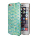 Green and Blue Watercolor Polka Dot Pattern iPhone 6/6s or 6/6s Plus 2-Piece Hybrid INK-Fuzed Case