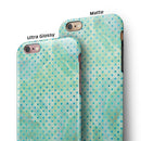 Green and Blue Watercolor Polka Dot Pattern iPhone 6/6s or 6/6s Plus 2-Piece Hybrid INK-Fuzed Case