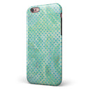 Green and Blue Watercolor Polka Dot Pattern iPhone 6/6s or 6/6s Plus 2-Piece Hybrid INK-Fuzed Case