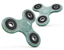 Green and Blue Watercolor Polka Dot Pattern Full-Body Fidget Spinner Skin-Kit