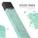 Green and Blue Watercolor Polka Dot Pattern - Premium Decal Protective Skin-Wrap Sticker compatible with the Juul Labs vaping device