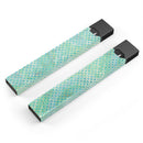 Green and Blue Watercolor Polka Dot Pattern - Premium Decal Protective Skin-Wrap Sticker compatible with the Juul Labs vaping device