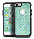 Green and Blue Watercolor Polka Dot Pattern - iPhone 7 or 8 OtterBox Case & Skin Kits