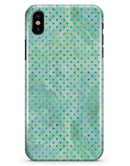 Green and Blue Watercolor Polka Dot Pattern - iPhone X Clipit Case