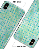 Green and Blue Watercolor Polka Dot Pattern - iPhone X Clipit Case
