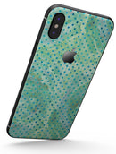Green and Blue Watercolor Polka Dot Pattern - iPhone X Skin-Kit