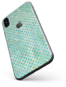 Green and Blue Watercolor Polka Dot Pattern - iPhone X Skin-Kit