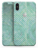 Green and Blue Watercolor Polka Dot Pattern - iPhone X Skin-Kit