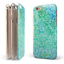 Green and Blue Wtaercolor Fractal Pattern iPhone 6/6s or 6/6s Plus 2-Piece Hybrid INK-Fuzed Case
