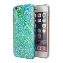 Green and Blue Wtaercolor Fractal Pattern iPhone 6/6s or 6/6s Plus 2-Piece Hybrid INK-Fuzed Case