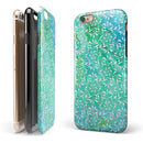 Green and Blue Wtaercolor Fractal Pattern iPhone 6/6s or 6/6s Plus 2-Piece Hybrid INK-Fuzed Case