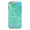 Green and Blue Wtaercolor Fractal Pattern iPhone 6/6s or 6/6s Plus 2-Piece Hybrid INK-Fuzed Case