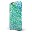 Green and Blue Wtaercolor Fractal Pattern iPhone 6/6s or 6/6s Plus 2-Piece Hybrid INK-Fuzed Case