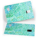 Green and Blue Wtaercolor Fractal Pattern - Premium Protective Decal Skin-Kit for the Apple Credit Card
