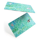 Green and Blue Wtaercolor Fractal Pattern - Premium Protective Decal Skin-Kit for the Apple Credit Card