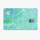 Green and Blue Wtaercolor Fractal Pattern - Premium Protective Decal Skin-Kit for the Apple Credit Card