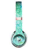 Green and Blue Wtaercolor Fractal Pattern Full-Body Skin Kit for the Beats by Dre Solo 3 Wireless Headphones