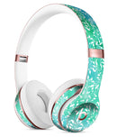 Green and Blue Wtaercolor Fractal Pattern Full-Body Skin Kit for the Beats by Dre Solo 3 Wireless Headphones