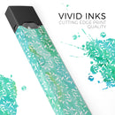 Green and Blue Wtaercolor Fractal Pattern - Premium Decal Protective Skin-Wrap Sticker compatible with the Juul Labs vaping device