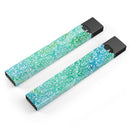 Green and Blue Wtaercolor Fractal Pattern - Premium Decal Protective Skin-Wrap Sticker compatible with the Juul Labs vaping device