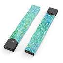 Green and Blue Wtaercolor Fractal Pattern - Premium Decal Protective Skin-Wrap Sticker compatible with the Juul Labs vaping device