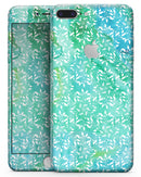 Green and Blue Wtaercolor Fractal Pattern - Skin-kit for the iPhone 8 or 8 Plus