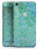 Green and Blue Wtaercolor Fractal Pattern - Skin-kit for the iPhone 8 or 8 Plus