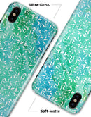 Green and Blue Wtaercolor Fractal Pattern - iPhone X Clipit Case