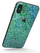 Green and Blue Wtaercolor Fractal Pattern - iPhone X Skin-Kit