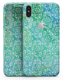 Green and Blue Wtaercolor Fractal Pattern - iPhone X Skin-Kit