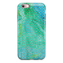 Green and Gold Watercolor Polka Dots iPhone 6/6s or 6/6s Plus 2-Piece Hybrid INK-Fuzed Case