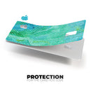 Green and Gold Watercolor Polka Dots - Premium Protective Decal Skin-Kit for the Apple Credit Card