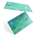 Green and Gold Watercolor Polka Dots - Premium Protective Decal Skin-Kit for the Apple Credit Card