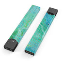 Green and Gold Watercolor Polka Dots - Premium Decal Protective Skin-Wrap Sticker compatible with the Juul Labs vaping device