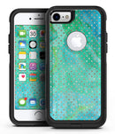 Green and Gold Watercolor Polka Dots - iPhone 7 or 8 OtterBox Case & Skin Kits