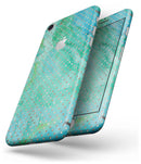 Green and Gold Watercolor Polka Dots - Skin-kit for the iPhone 8 or 8 Plus