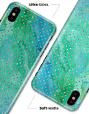 Green and Gold Watercolor Polka Dots - iPhone X Clipit Case