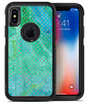 Green and Gold Watercolor Polka Dots - iPhone X OtterBox Case & Skin Kits