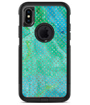 Green and Gold Watercolor Polka Dots - iPhone X OtterBox Case & Skin Kits