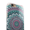 Green and Pink Circle Mandala v9 iPhone 6/6s or 6/6s Plus 2-Piece Hybrid INK-Fuzed Case