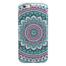 Green and Pink Circle Mandala v9 iPhone 6/6s or 6/6s Plus 2-Piece Hybrid INK-Fuzed Case
