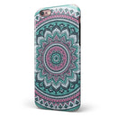 Green and Pink Circle Mandala v9 iPhone 6/6s or 6/6s Plus 2-Piece Hybrid INK-Fuzed Case