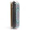 Green and Pink Circle Mandala v9 iPhone 6/6s or 6/6s Plus 2-Piece Hybrid INK-Fuzed Case