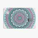Green and Pink Circle Mandala v9 - Premium Protective Decal Skin-Kit for the Apple Credit Card